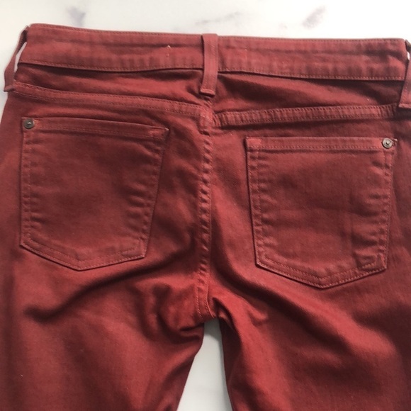 Vince LOLA STOVEPIPE Rust Red Coated Ultra Skinny Jeans Size 26 - Picture 8 of 10